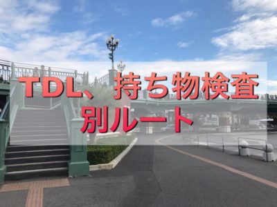 TDL、持ち物検査別ルート